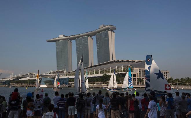 Crowds are expected to take in all the Extreme 40 action as the fleet head to Singapore for Act 1 of the 2014 Series in February. - Extreme Sailing Series™ © Lloyd Images